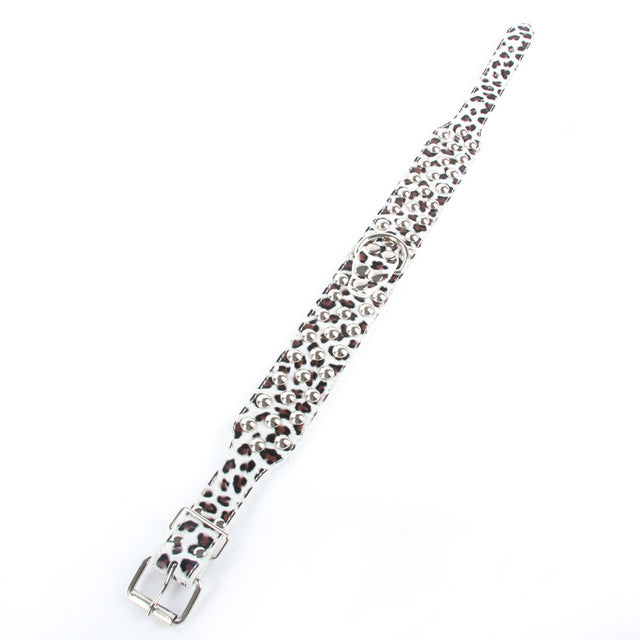 PU Leather Punk Rivet Studded Large Dog Collar